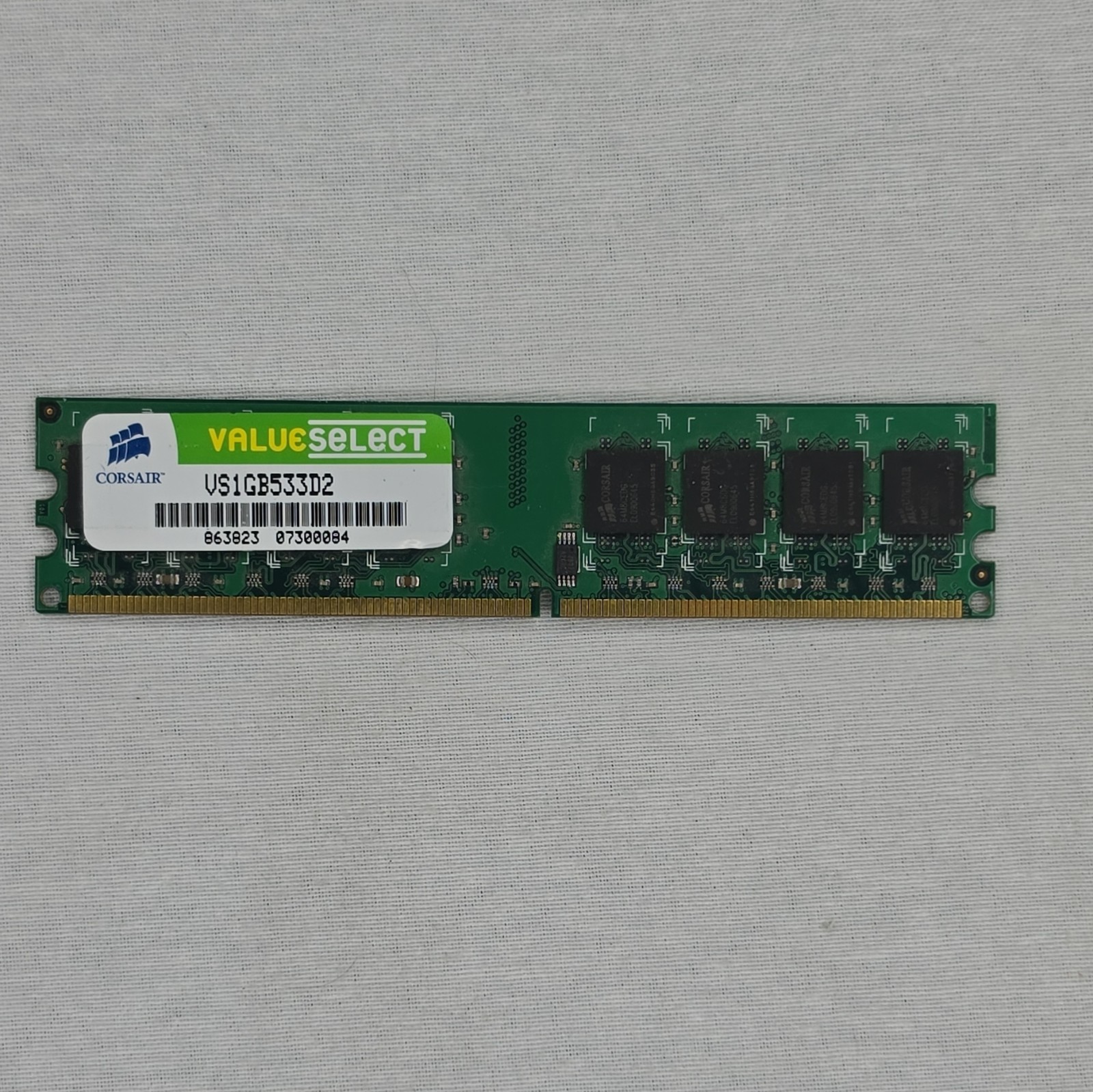 Corsair ValueSelect 1GB DDR1 SDRAM DIMM PC-3200 184-Pin Unbuffered VS1GB533D2