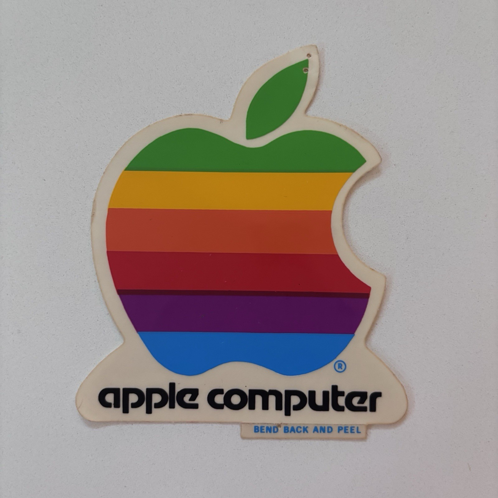 Vintage 1980s Apple Computer Rainbow Logo Decal Sticker Unused