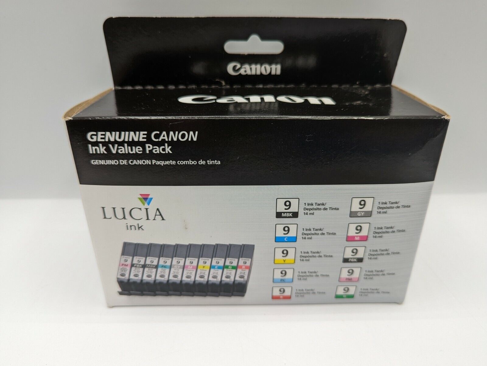 Genuine Canon  PGI-9 Lucia Ink Value Pack (10 Colors) for Pro9500, Pro9500 Mk II