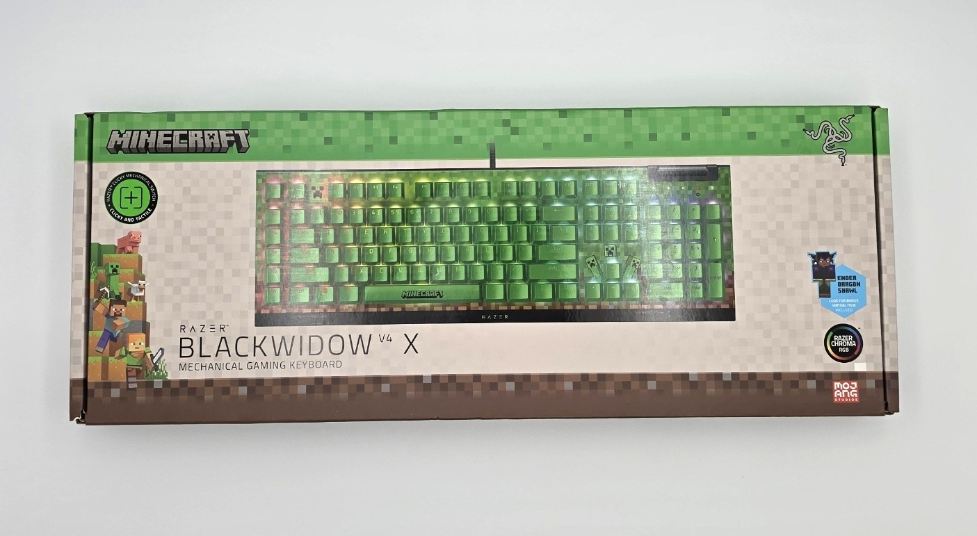 Razer BlackWidow V4 X Minecraft Edition Mechanical Gaming Keyboard Green RGB