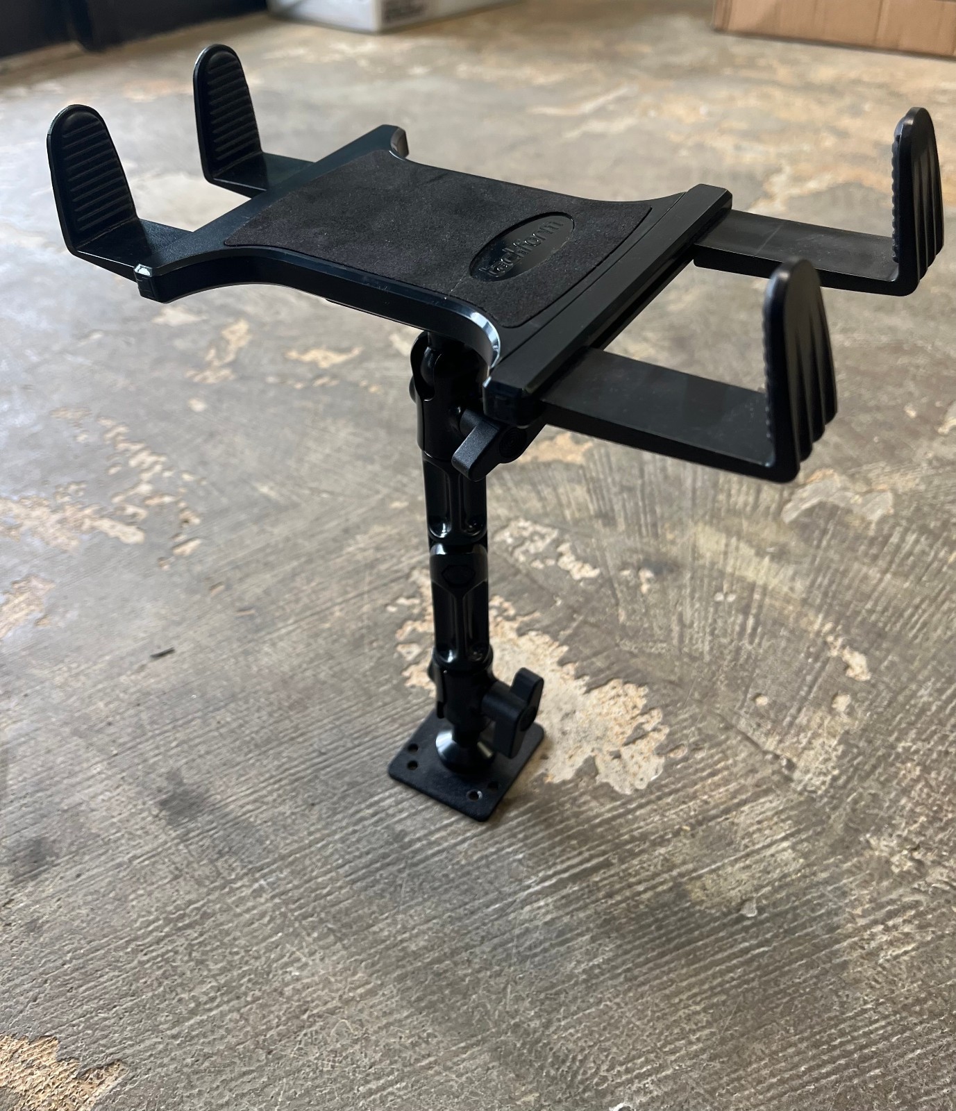 Tackform Industrial Metal Drill Base Tablet Mount - Black