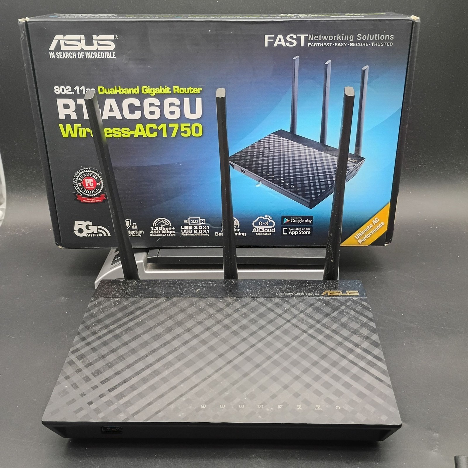 ASUS RT-AC66U B1 AC1750 Dual-Band Gigabit WiFi Router w/ Antennas Accessories
