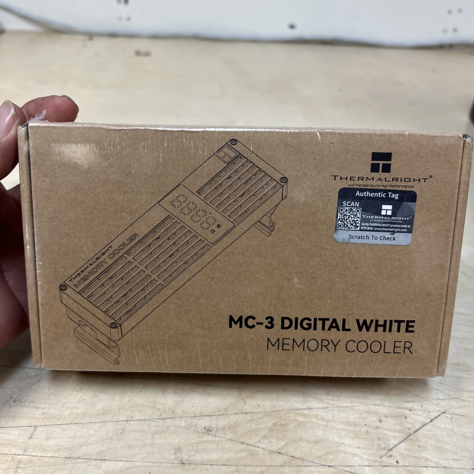 MC-3 Digital Memory RAM Cooler, Triple 40mm PWM Fans, ARGB Display, 4500RPM,