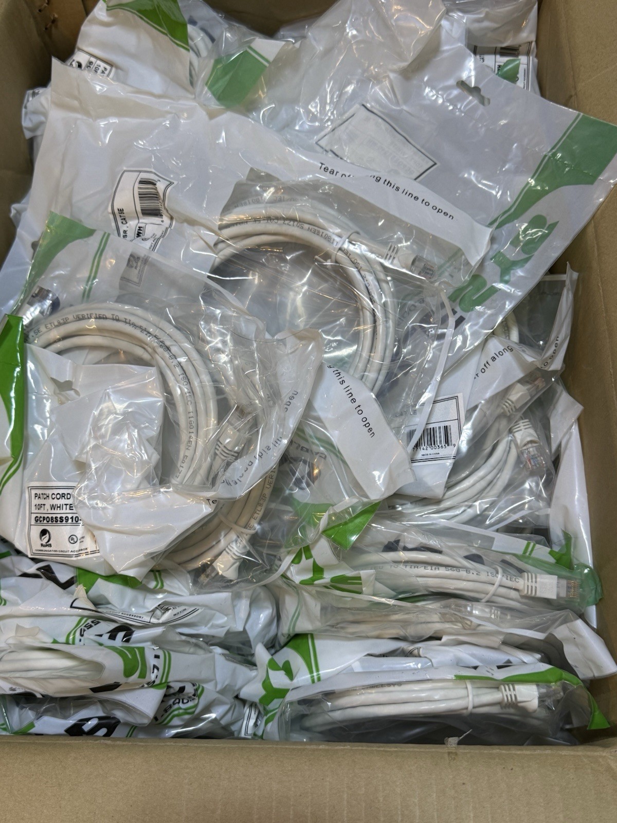 Cat5e 10 Ft Patch Cord Lot Of 77 Cablesys Brand New 