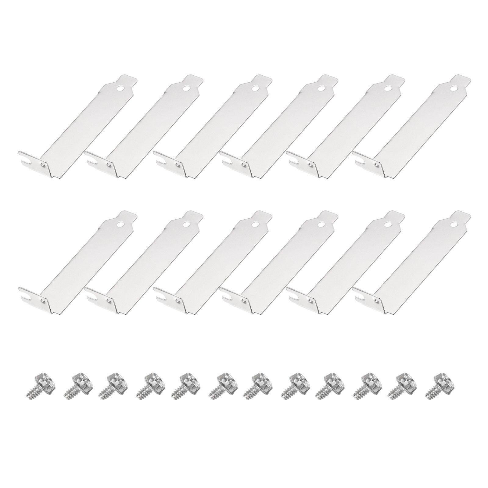 12PCS Silvery White PCI Slot Cover Dust Filter Ventilation Deflector