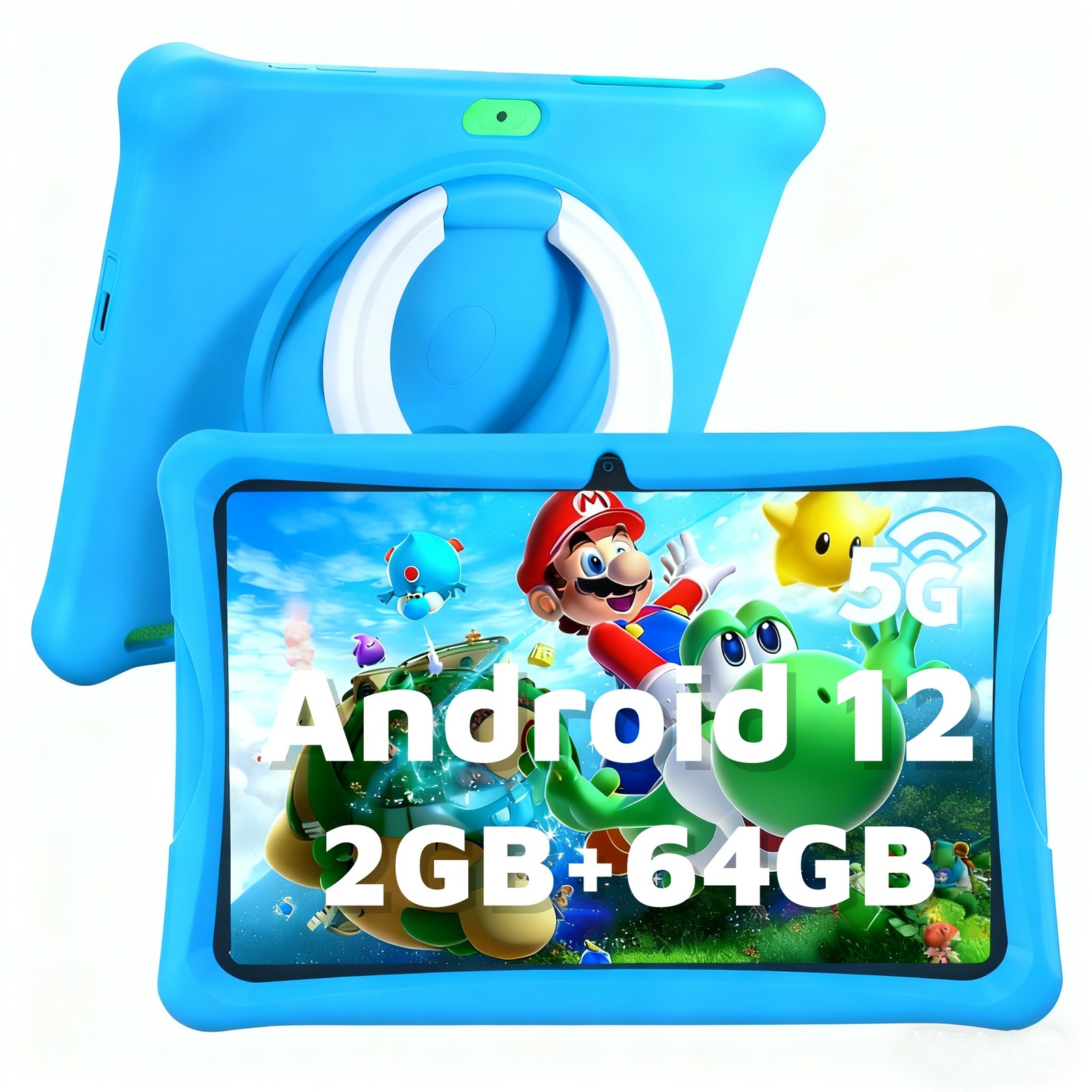 SGIN Kids Tablet, 10 inch Android Tablet PC, 2GB RAM 64GB ROM, Tablet Blue