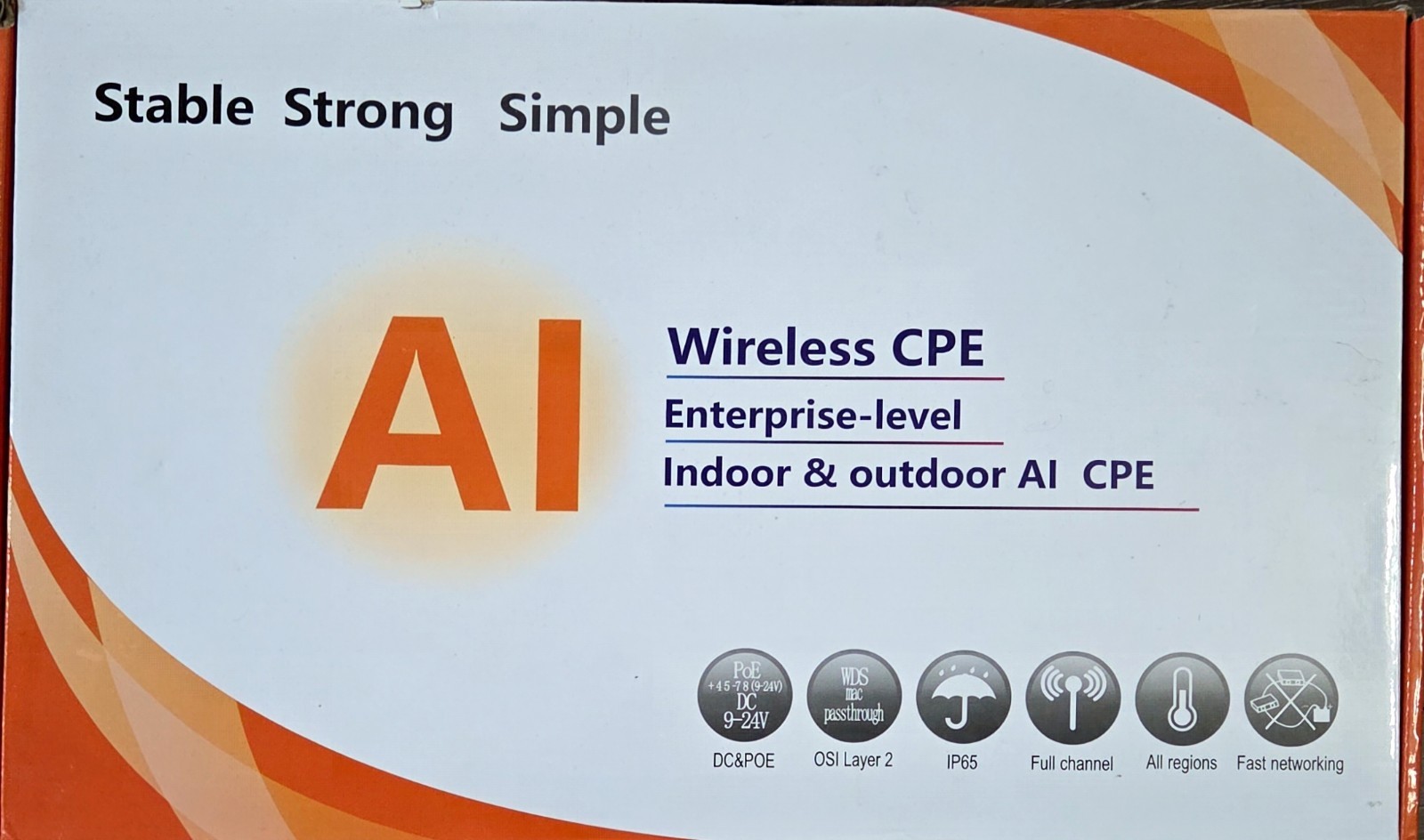 AI Wireless CPE Enterprise-Level Indoor & Outdoor Smart Wireless Bridge CPE520 