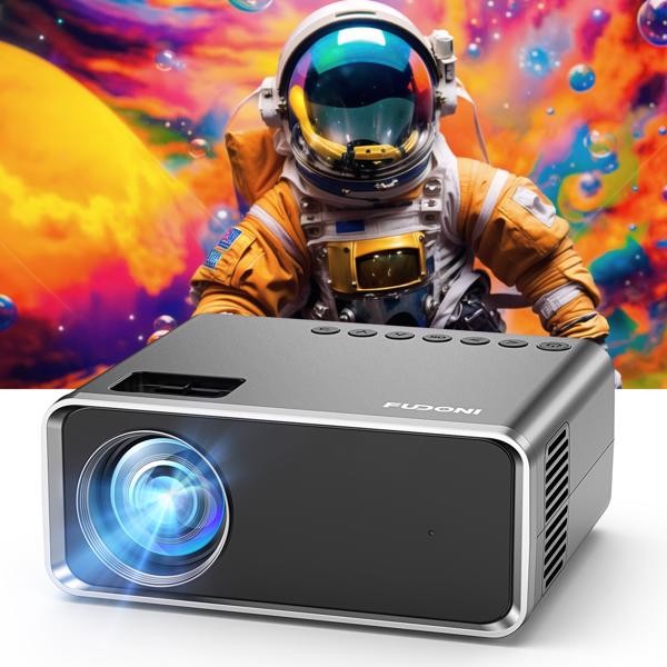 Native  Projector 1080p 12000 Lumens 4K WiFi Bluetooth Outdoor Movie Projector