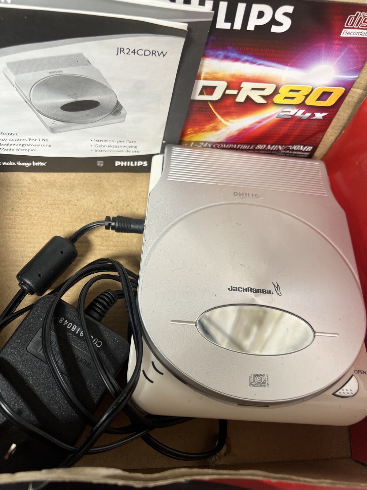 Philips JR24CDRW 24x12x40 External CD-ReWriter Drive