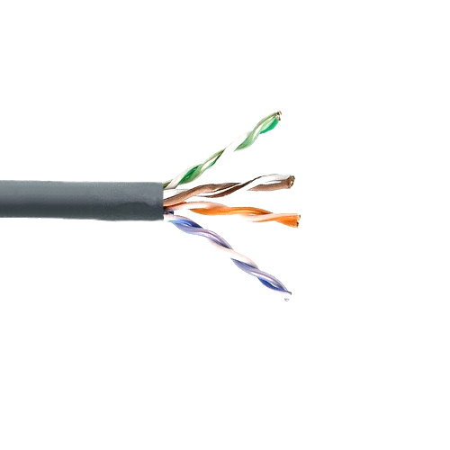 1000' Plenum CAT6 UTP Solid Bulk Cable 550MHz 23AWG RJ45 Network Bare Copper UL