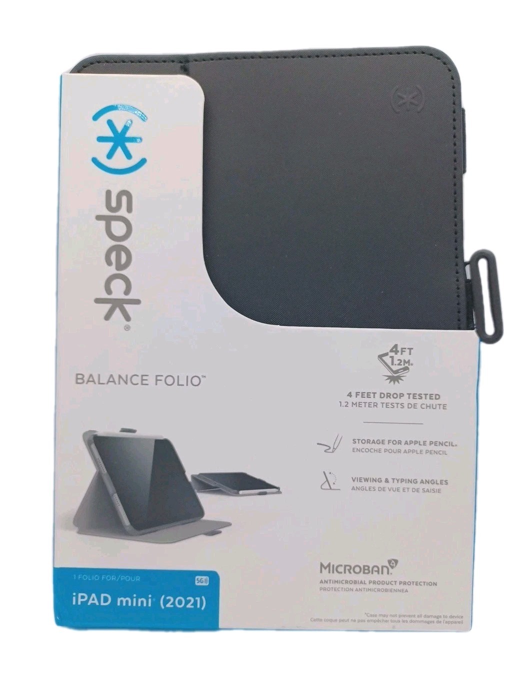 NEW Speck Balance Folio for Apple iPad Mini (2021) - Black. FAST SHIPPING 