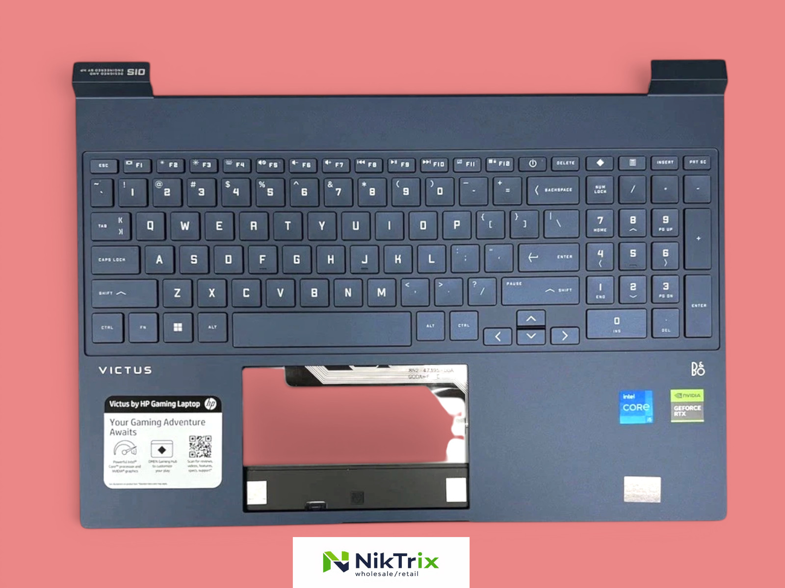 HP Victus Gaming 15-FA0033DX 15-FA0031DX Palmrest W/US Keyboard Blue