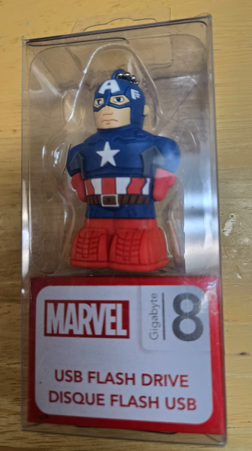 New, USB Flash Drive, 8 GB, Marvel Comics, Captain America