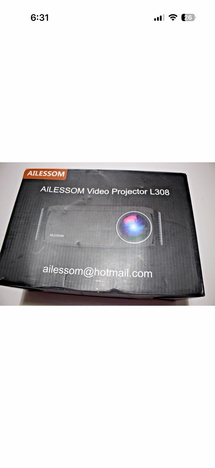AILESSOM L308 20000 ANSI Lumens 1080P Video Projector With Original Box