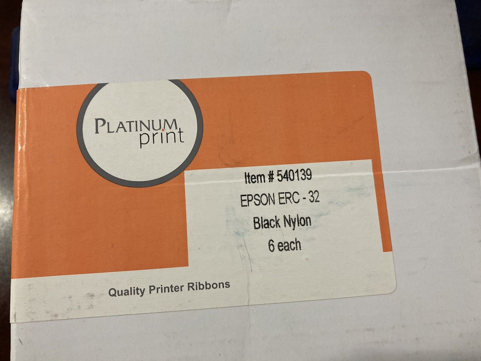 Platinum Print, 6 Black Nylon, Printer Ribbons, Item #540139