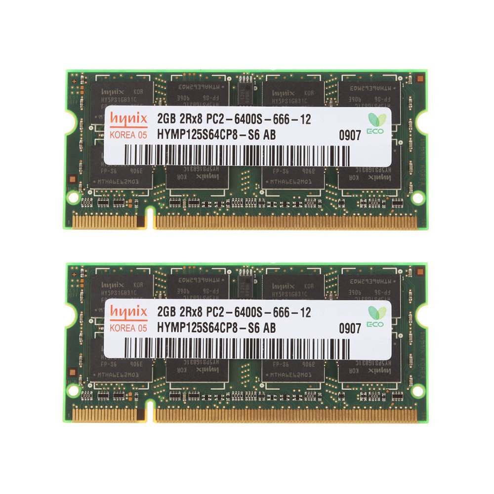 4GB 2x 2GB DDR2 Laptop SODIMM Memory For Apple MacBook A1181 (13" 2.0GHz Black)