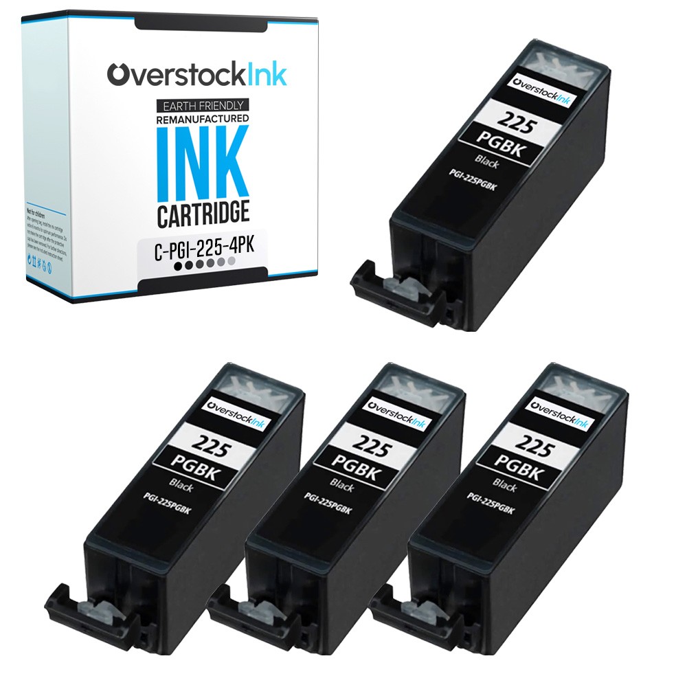 4-Pack Compatible OSI PGI-225 Black Ink Cartridges for Canon PIXMA MX882 MX890