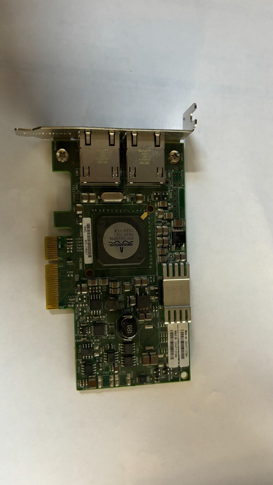 Dell H914R Broadcom BCM95709A0907G Dual Port GbE GE iSCSI TOE PCI-e Adapter Card