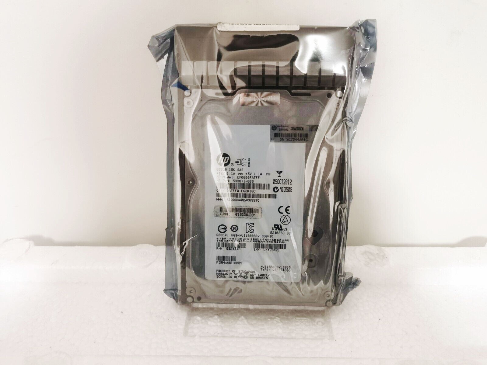 AP872A 583718-001 HP M6612 600GB 6G SAS 15K RPM LFF 3.5" HARD DRIVE