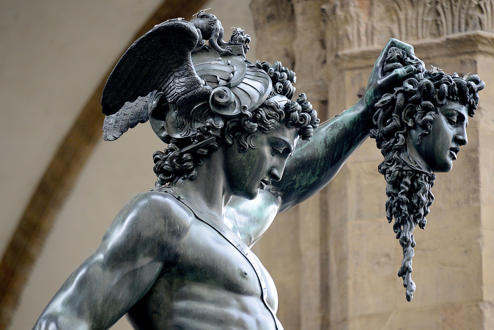 Landscape statue architecture medusa gorgon perseus Custom Gaming Mat Desk