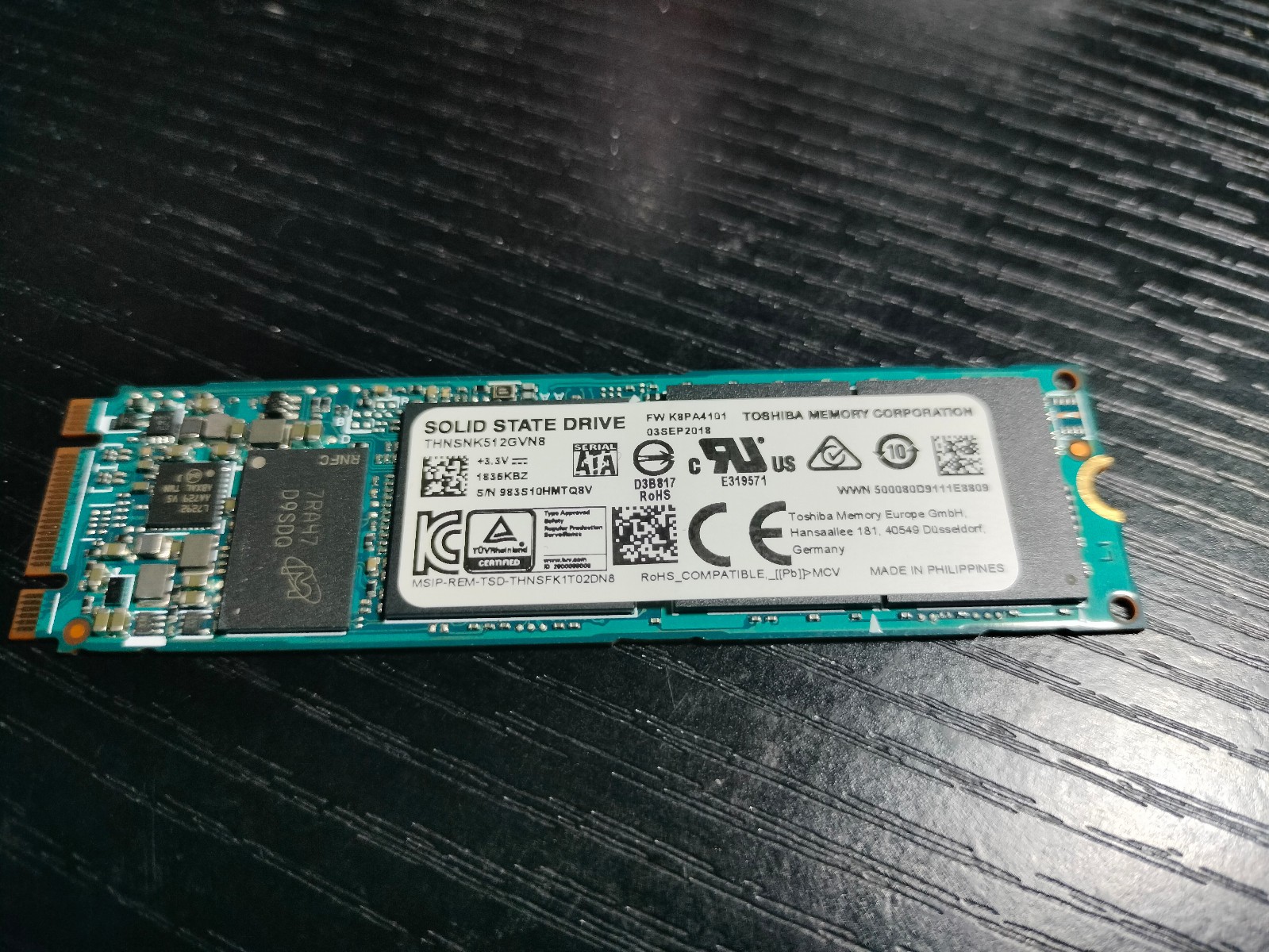 Toshiba M.2 SATA 512GB (THNSNK215GVN8)