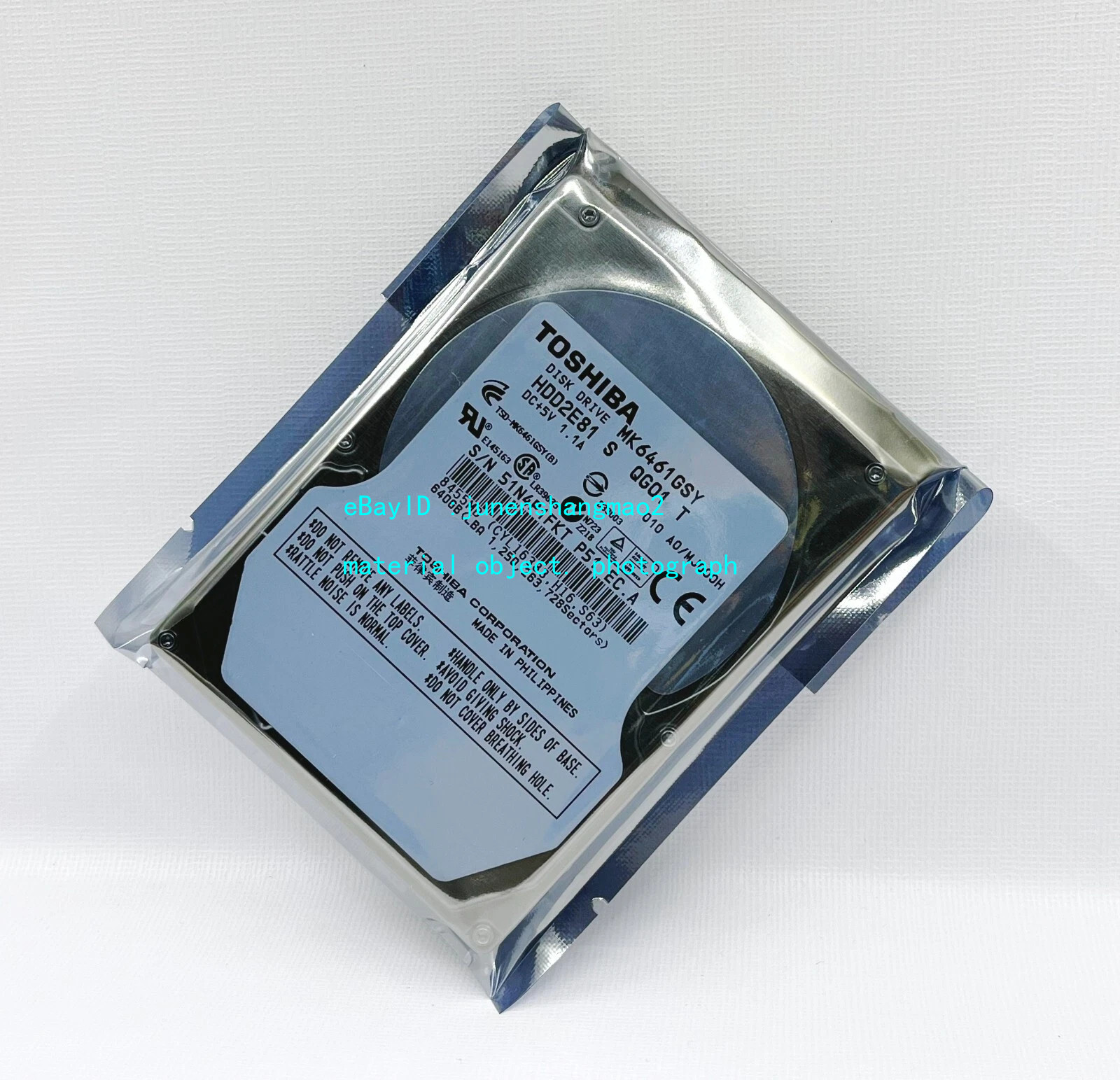 Toshiba 640GB MK6461GSY 2.5-inch SATA hard drive