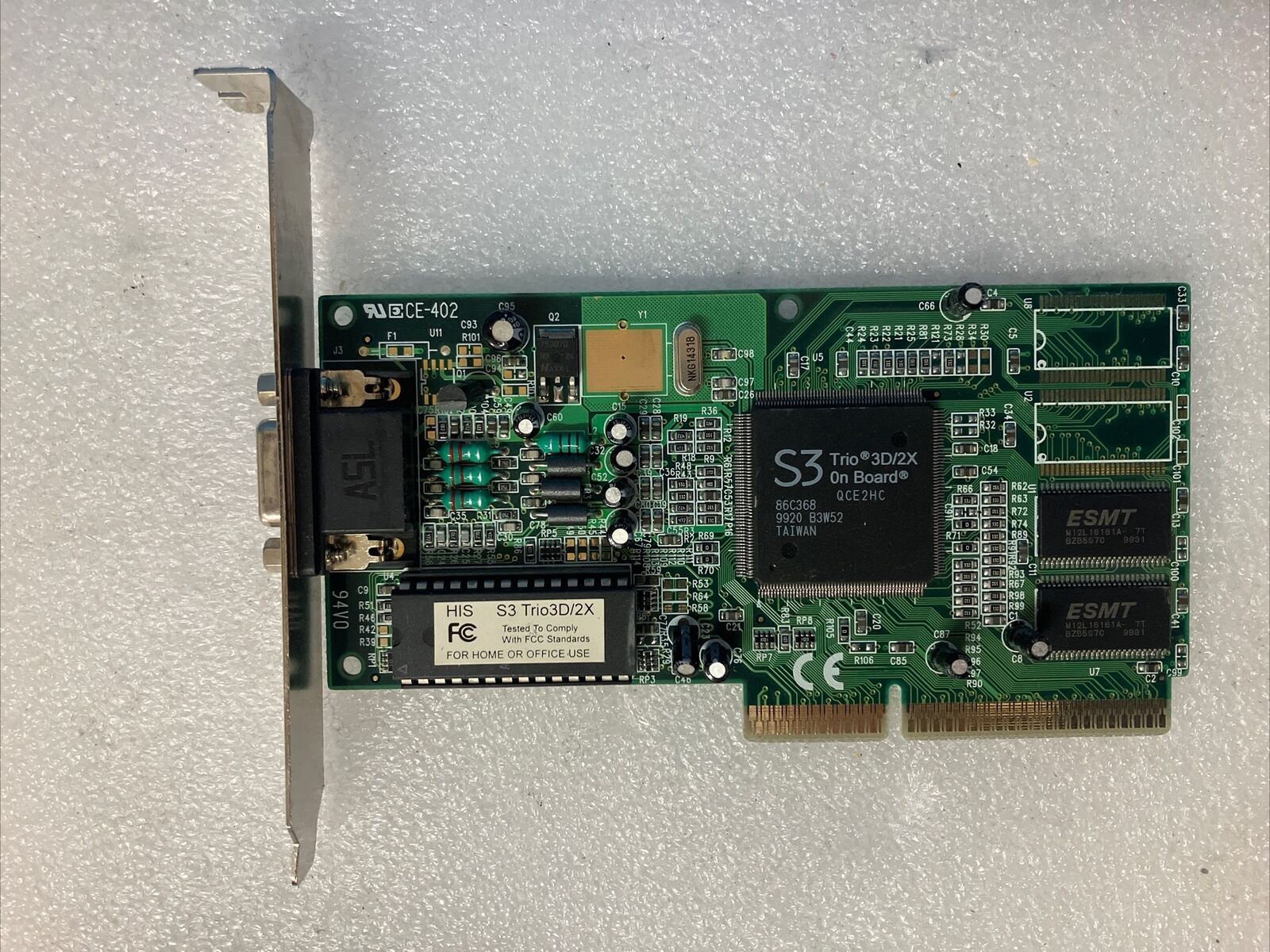 ~ Vintage Generic - Video Card AGP HIS S3 Trio3D/2X CE-402 4362D400 - S3Trio3D2X