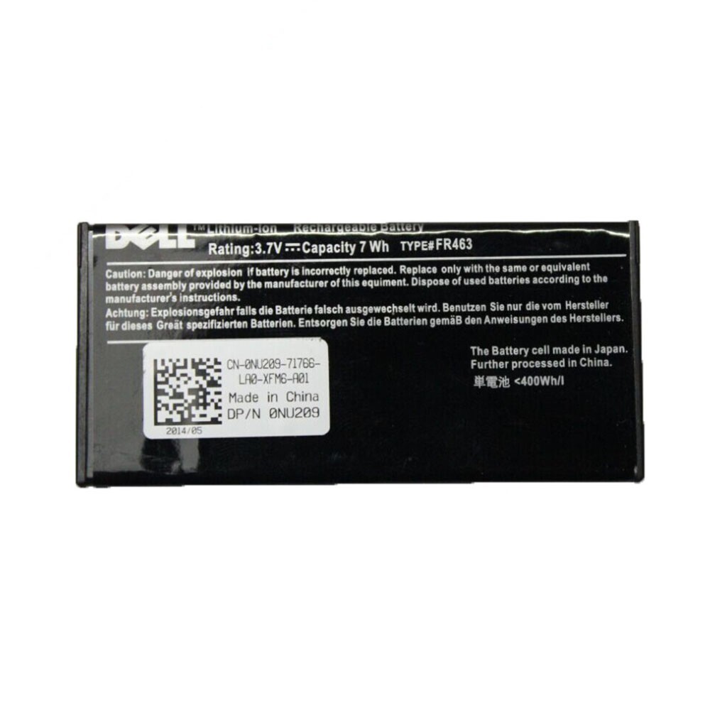 Genuine DELL FR463 Battery 0NU209 NU209 3.7V For H700 PERC 5i 6i