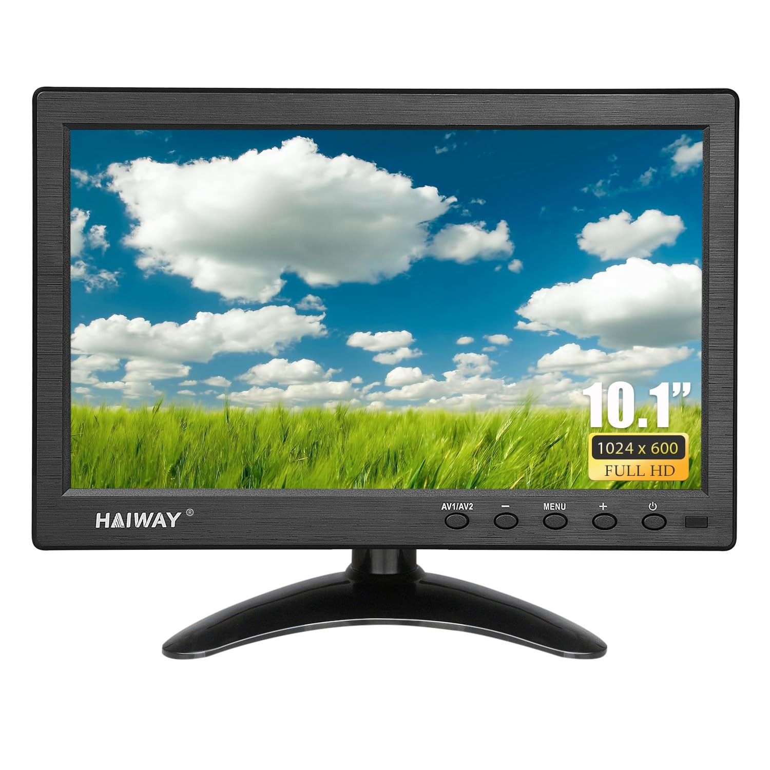 Haiway 10.1 inch Security Monitor, 1024x600 Resolution Small HDMI Monitor Sma