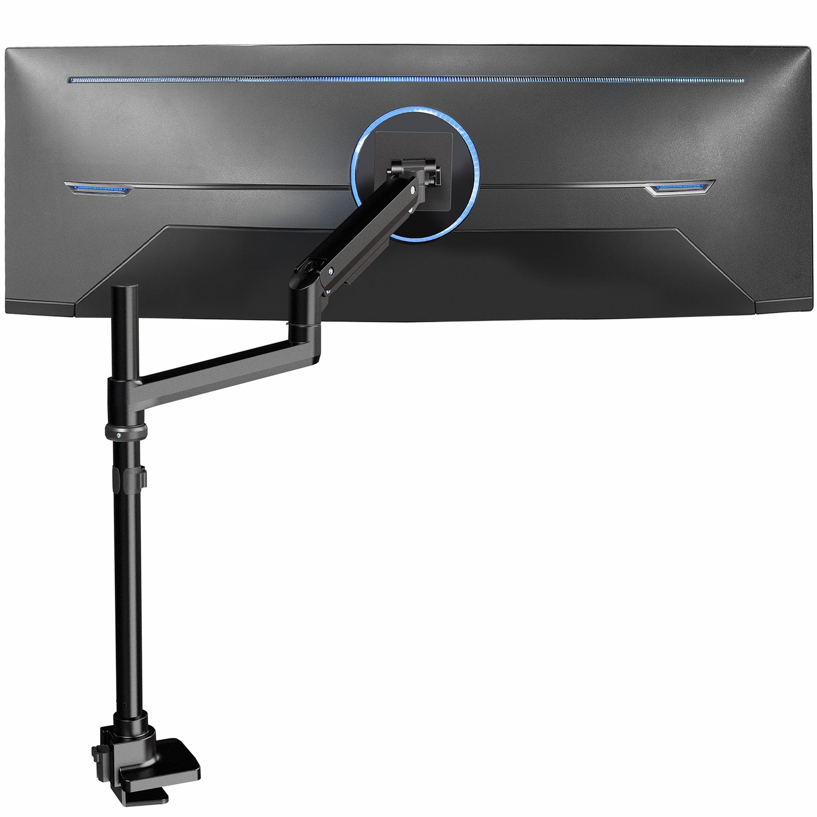 VIVO Pneumatic Arm Single Ultrawide Monitor Desk Mount for Screens up to 49"