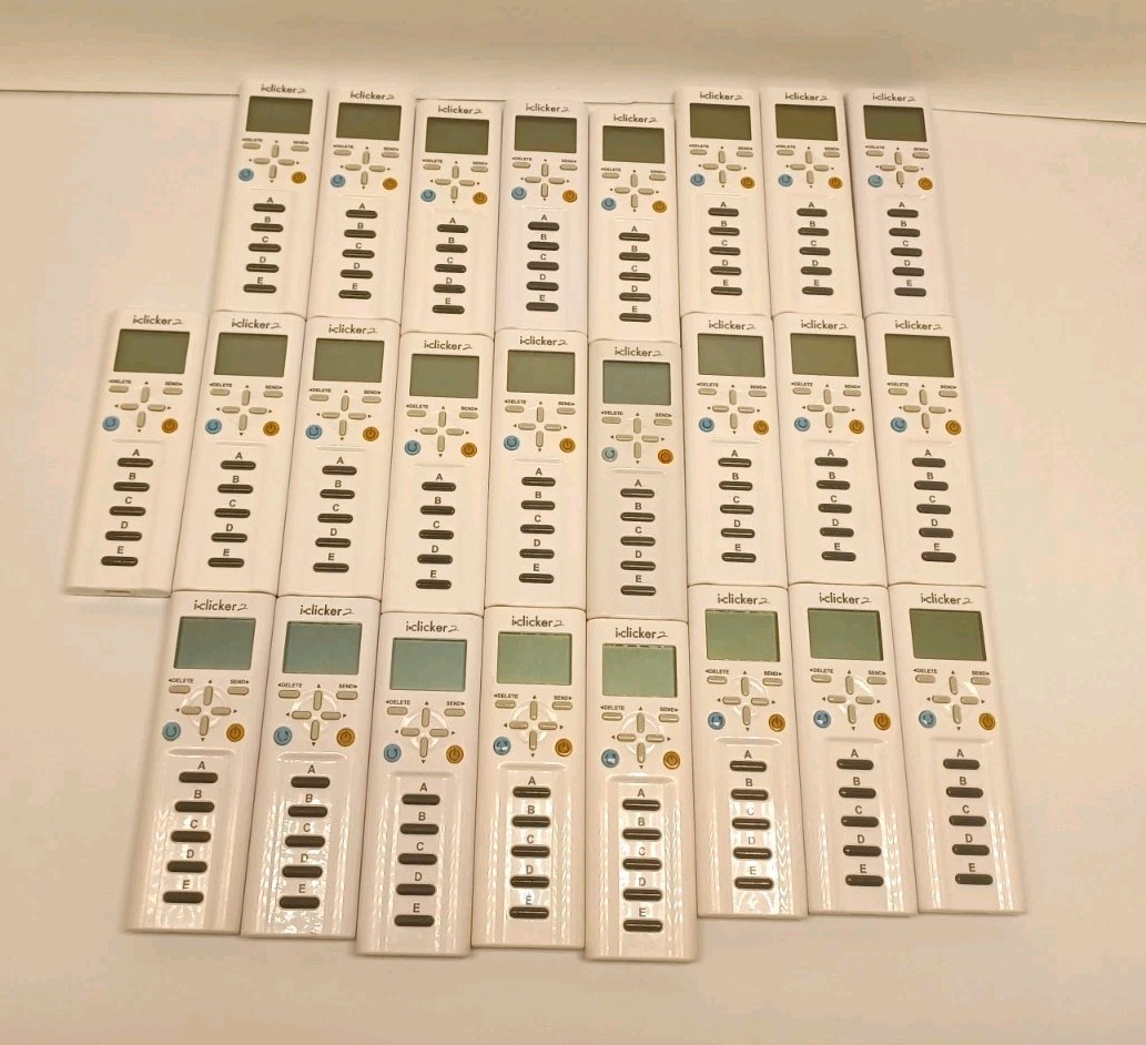 LOT OF 25 iClicker 2 Classroom Response Student Remote Tested Working