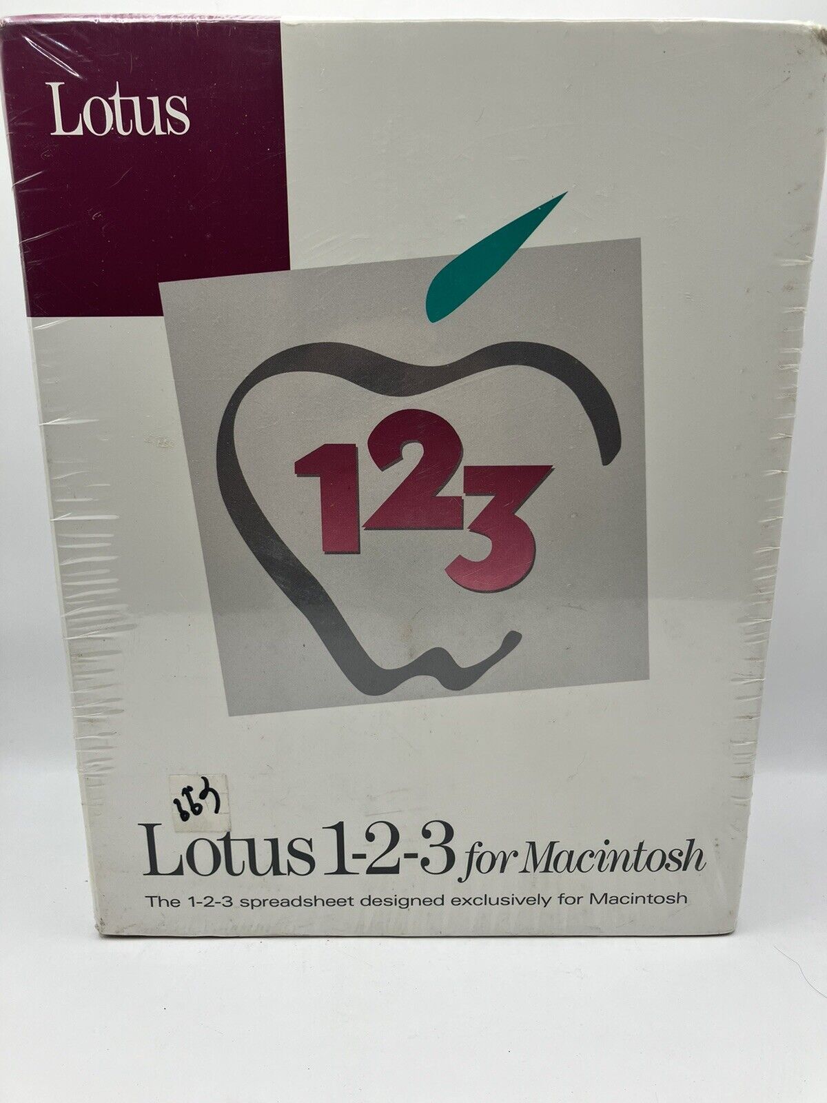 Apple Macintosh Lotus 1-2-3 123 Release 1.1 Manual & Box Vintage