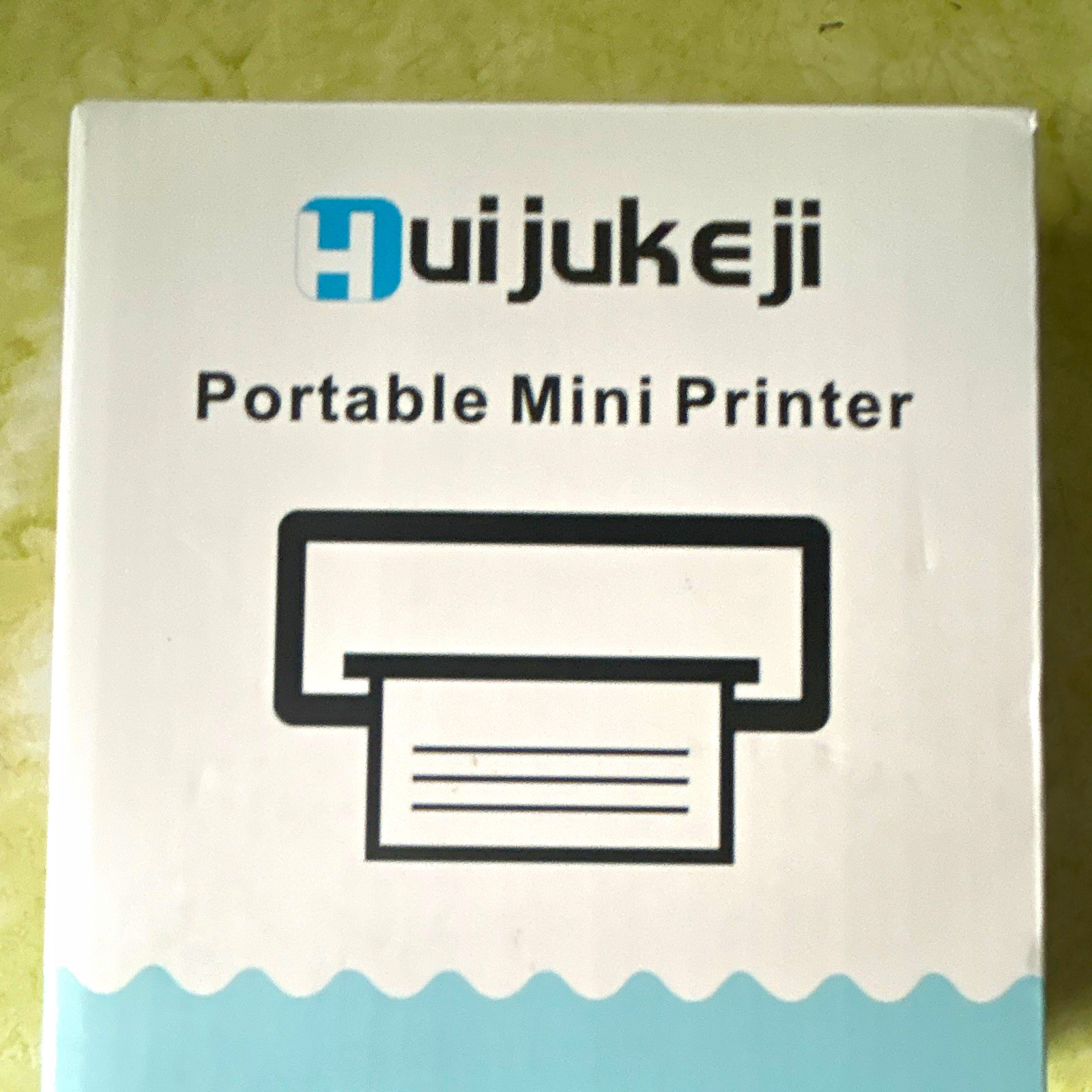 Huijukeji Portable Inkless Thermal Mobile Mini Printer, Black & White Output
