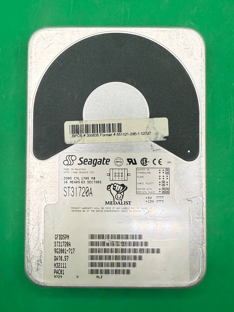 Seagate Medalist ST31720A 1.7GB 3.5" IDE PATA Hard Drive TC