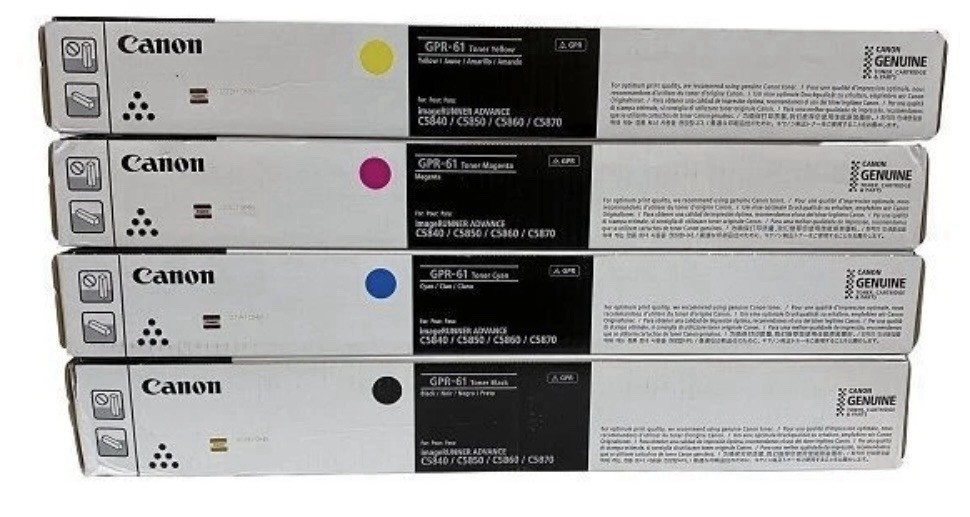 Genuine Canon GPR-61 Cyan / Magenta / Yellow / Black  Toner Cartridges Set OEM