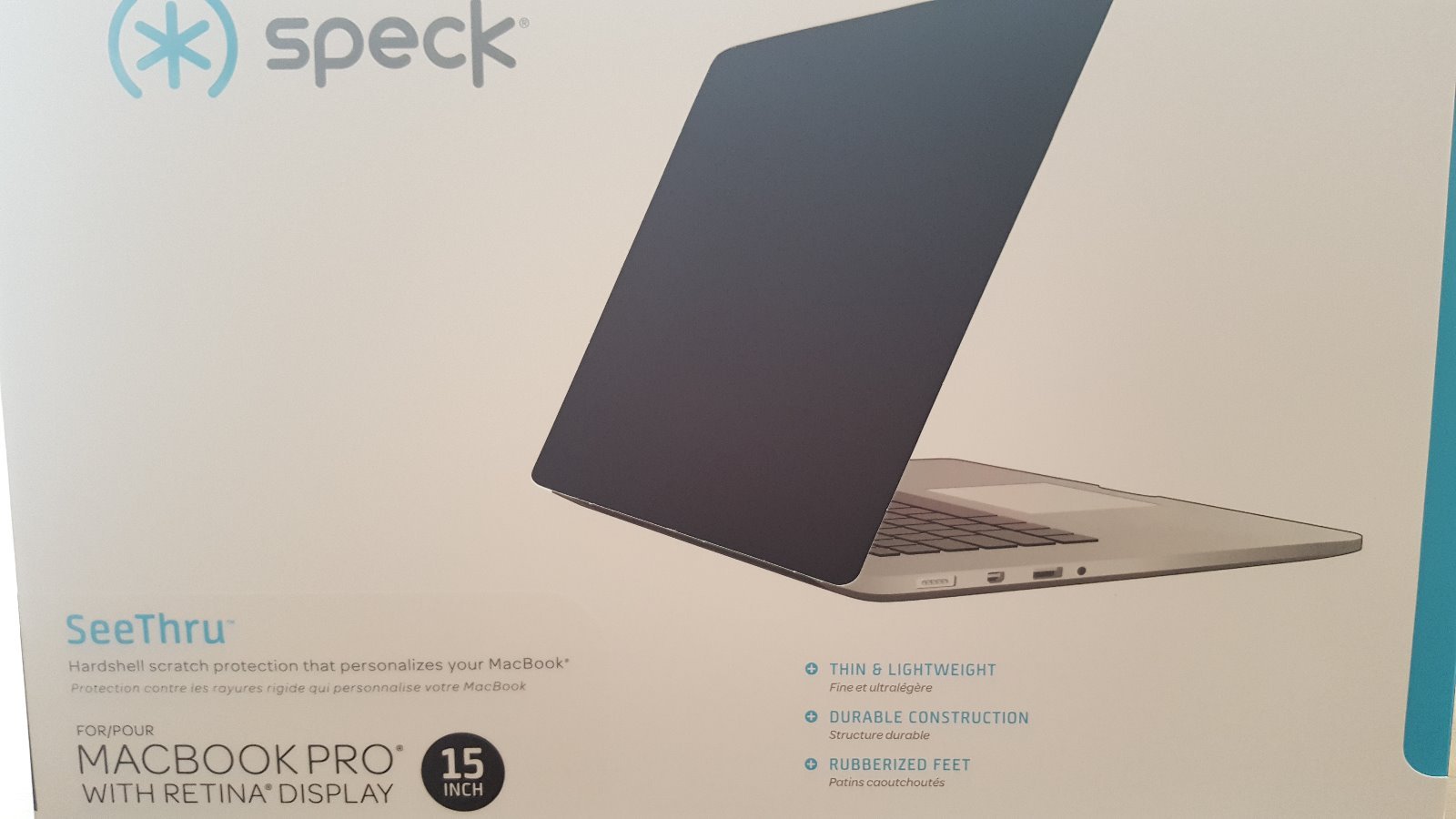 Speck Products SeeThru Hard Shell - Notebook top cover 15" translucent Black 