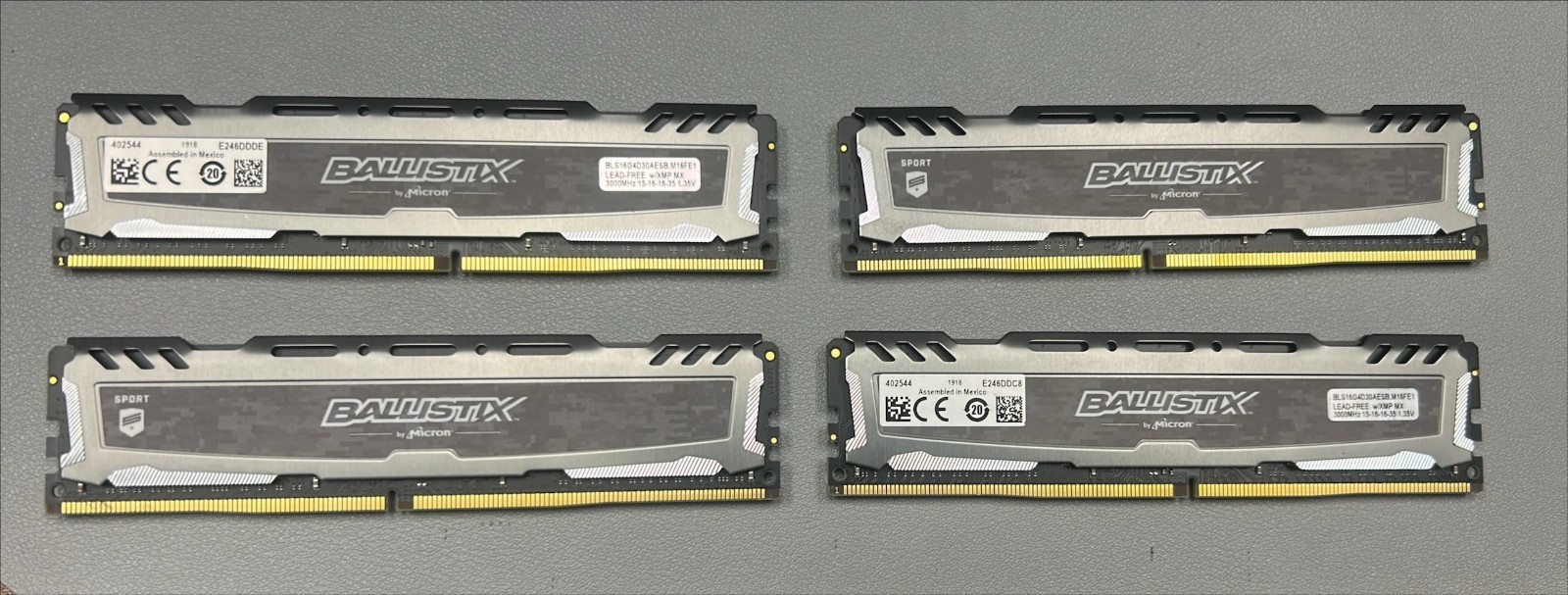 Crucial Ballistix 64GB (4x16GB) PC4-24000 DDR4-3000 CL15 BLS16G4D30AESB.M16FE1