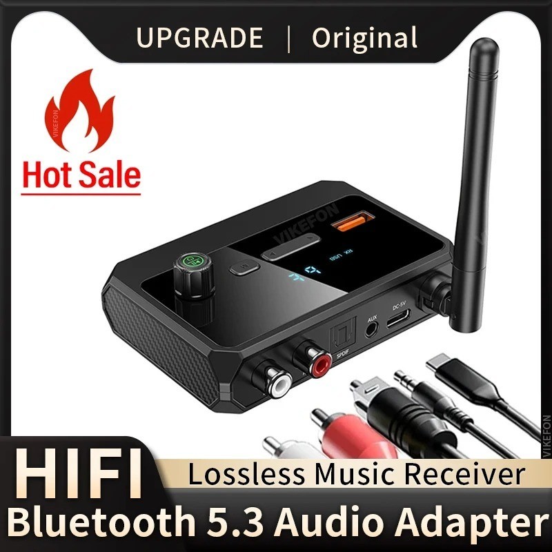 NFC Bluetooth 5.3 Audio Receiver 3.5mm AUX RCA USB U-Disk/TF HIFI Stereo Music 