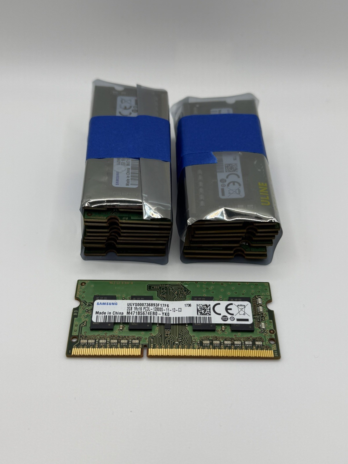 Qty (23)  Samsung 2GB 1Rx16 PC3L-12800S Laptop Memory RAM M471B5674QH0-YK0