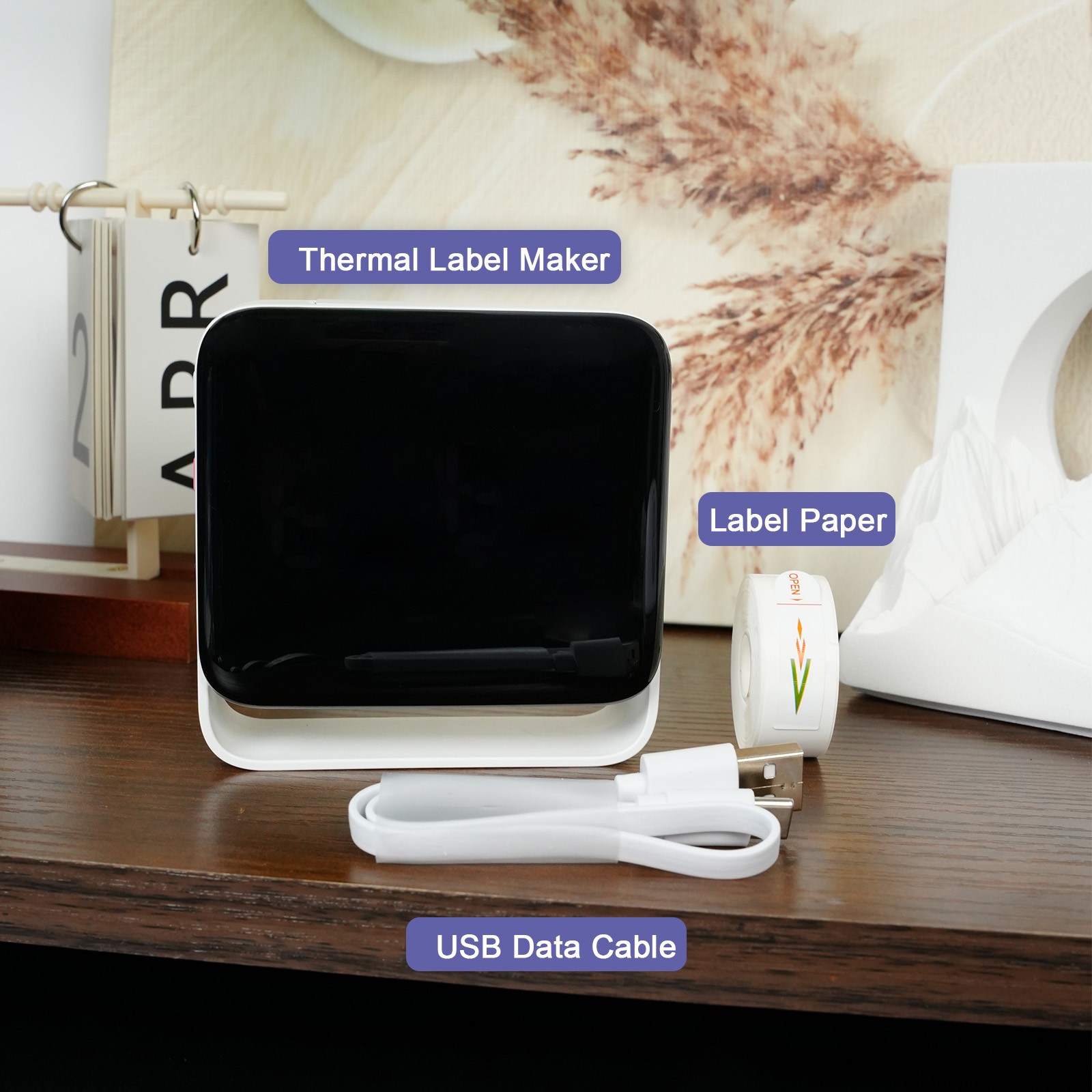 Wireless Thermal Label Printer, With 1 Free Roll Tape,Label Printer