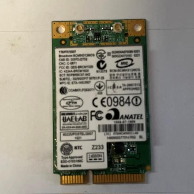 Dell OEM Inspiron Mini Arcadyne Broadcom PCI-Express Mini-Card - N204H