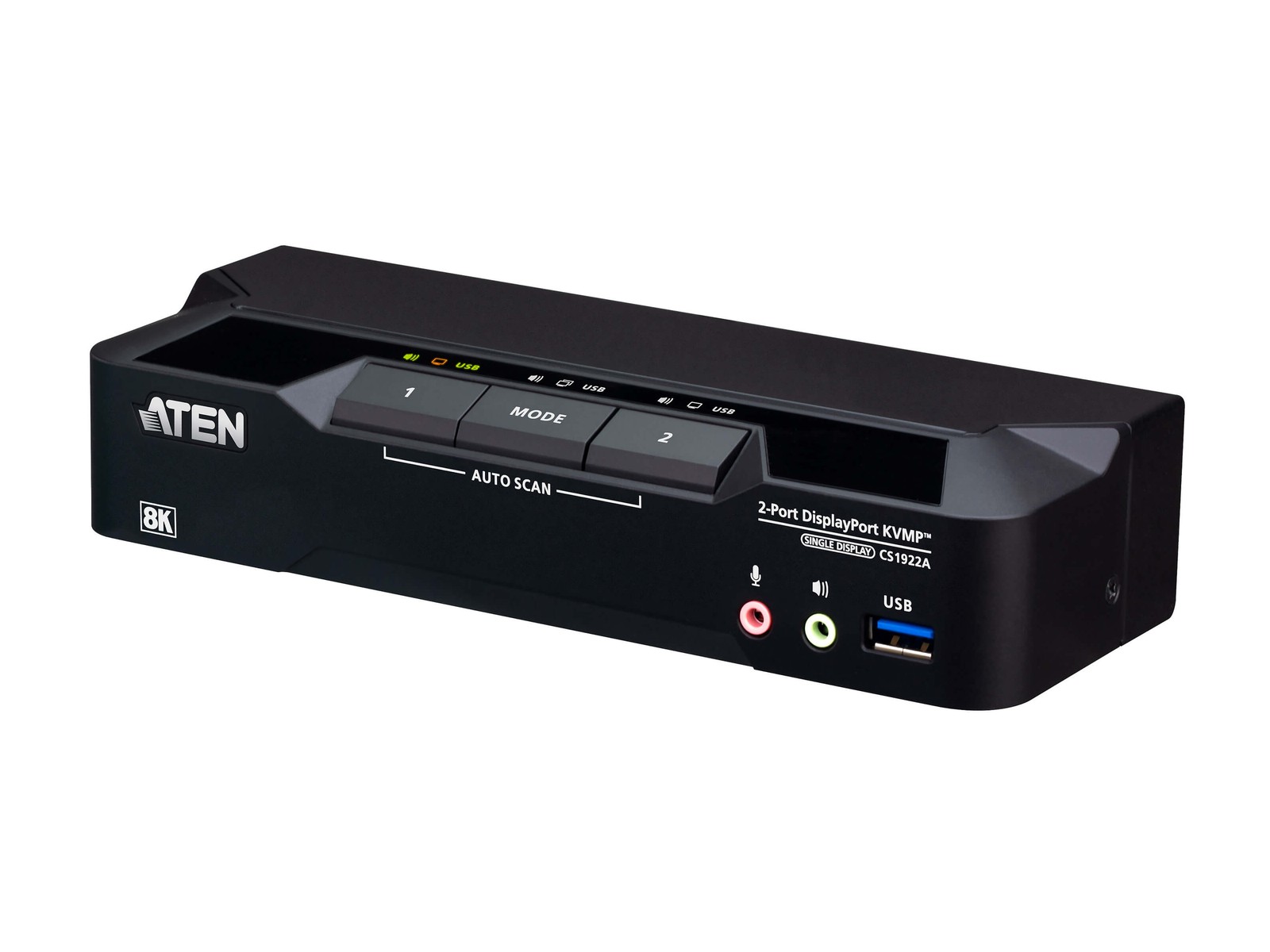 Aten CS1922A 2-Port 8K DisplayPort KVM Switcher USB 3.1 Gen1