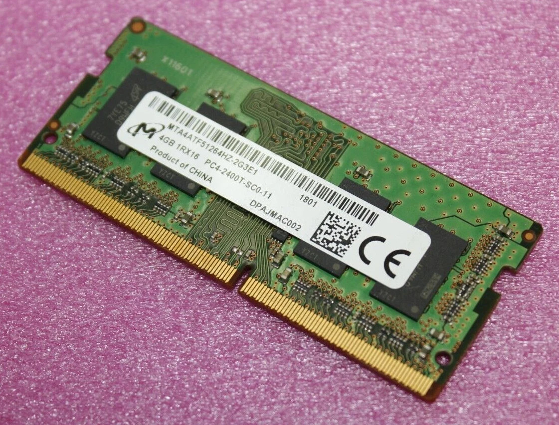 MICRON 4GB 1RX16 PC4-2400T 4GB SODIM MEMORY RAM - GREEN