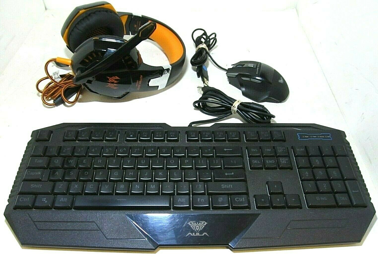 AULA 2016-S Rainbow LED Gaming Keyboard & Mouse & Kotion Each Wired Headset