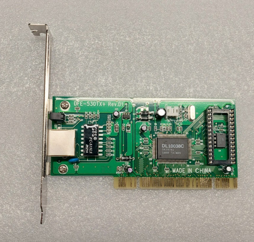 D-Link DFE-530TX+ Ethernet PCI Network NIC Card Network Adapter RJ45 Rev D1