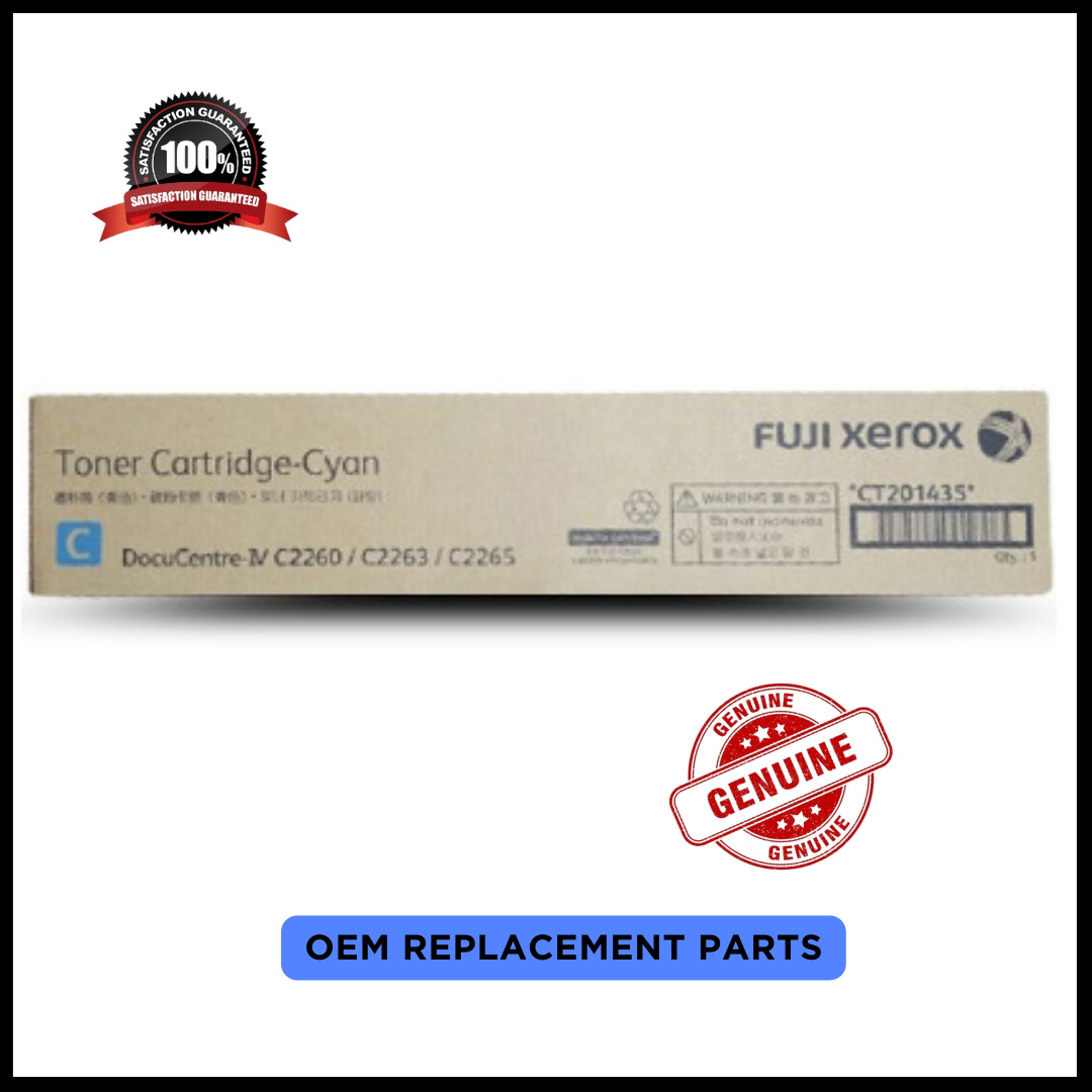 CT201435 Fuji Xerox Cyan Toner Cartridge - 15,000 Pages Genuine OEM
