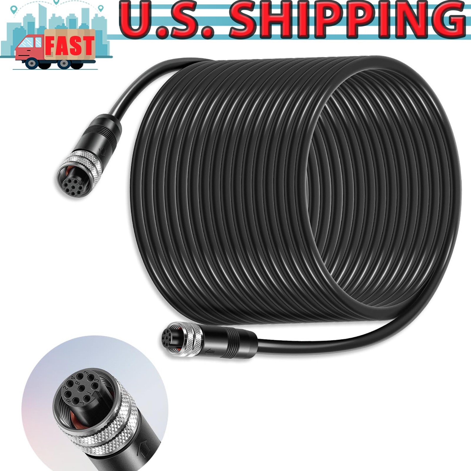 720073-4 30 Foot Ethernet Cable for Humminbird AS EC 30E for APEX, SOLIX HELIX 7