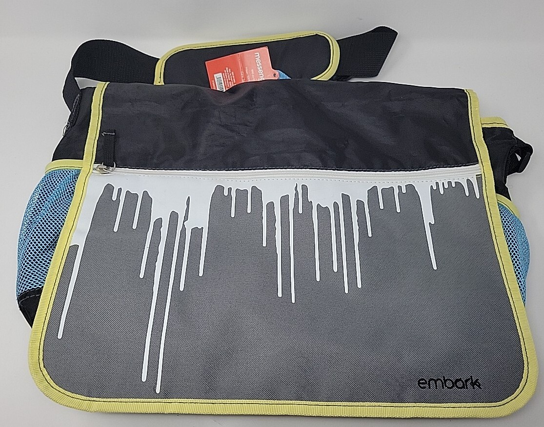 Embark Paint Drip Messenger Bag With Shoulder Strap Computer Compartment