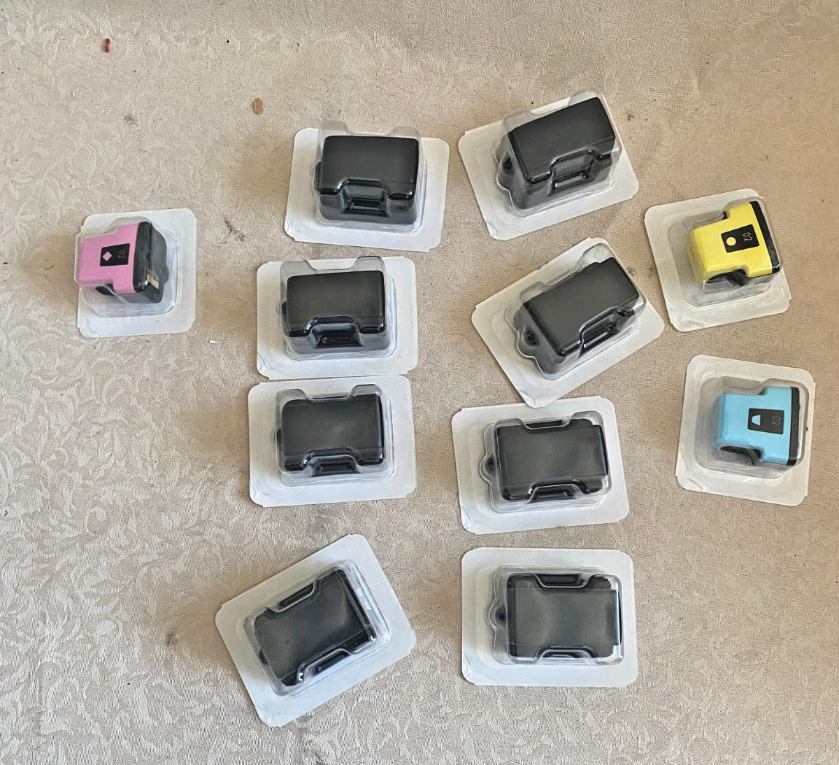 Lot of Genuine HP 02 Ink Cartridges Sealed Black Color Photosmart C8721W C8771W