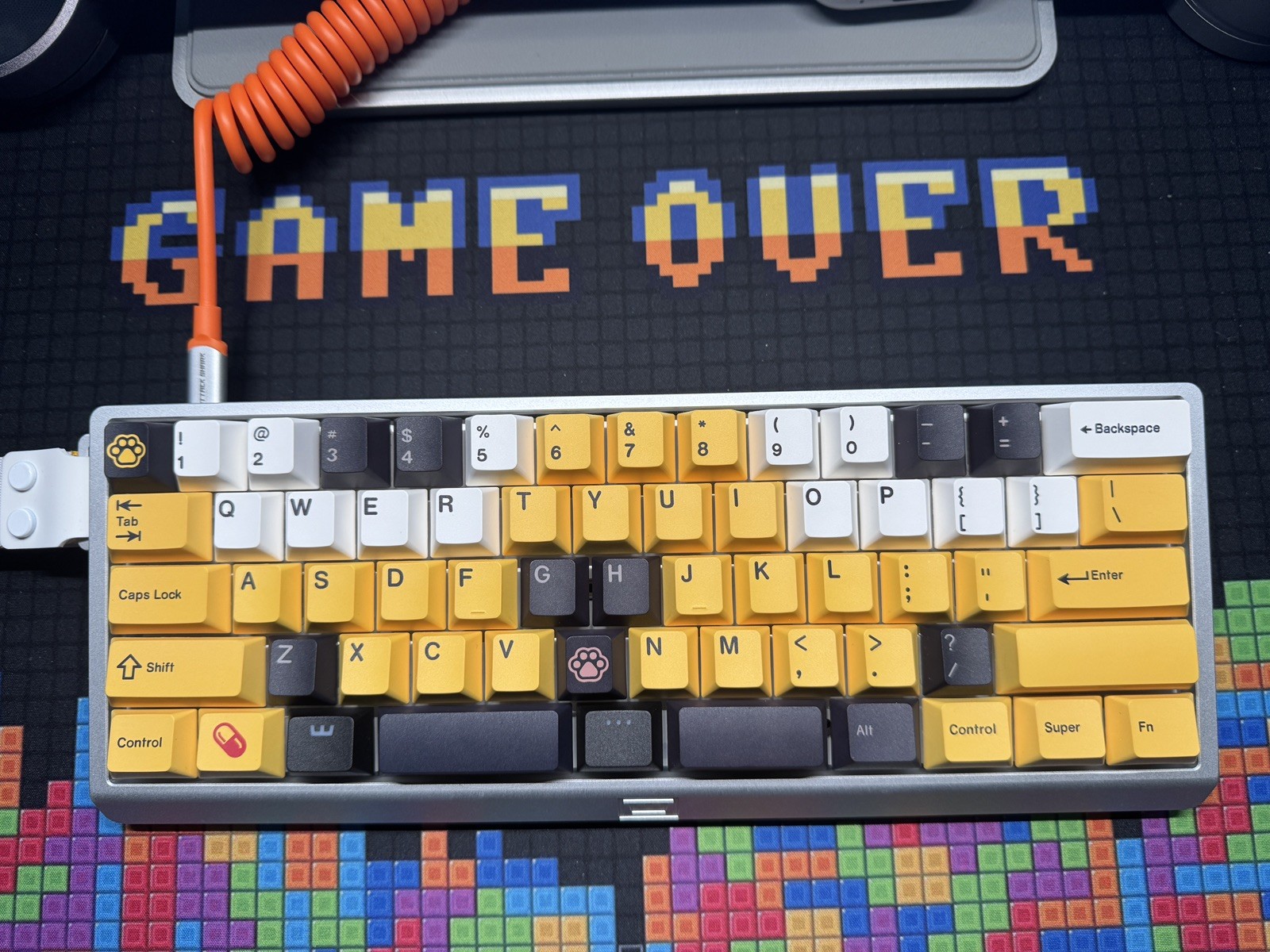 Groovin’ Greg Custom Wooting 60HE v2 -Split Spacebars w Silver Aluminum Case